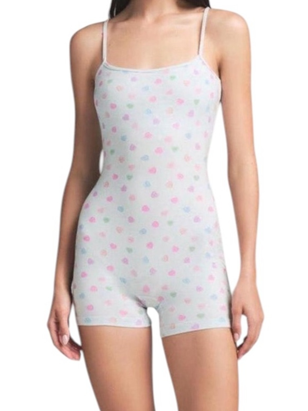 Skims Cloud Candy Heart Soft Lounge Scoop Neck Onesie NWT Size XL - Picture 5 of 5